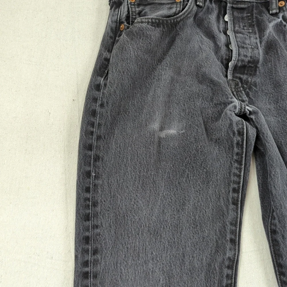 Levis 501 Jeans Mens 33x32* Black Button Fly Western Classic American Distressed